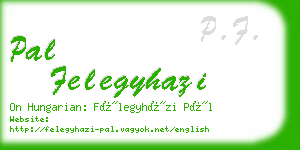 pal felegyhazi business card